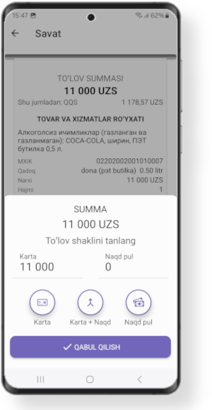 Range of payment methods